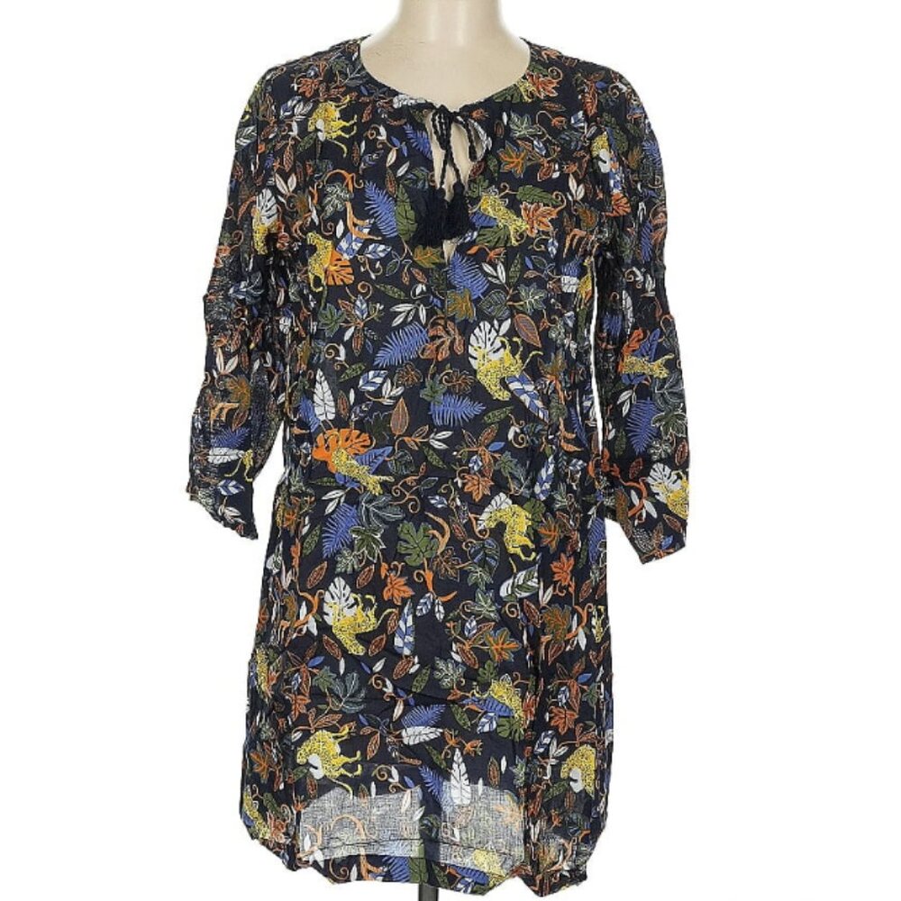 NWT J Crew jungle animal patterned tunic, women's size medium